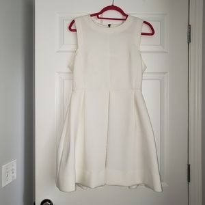 White scuba material dress
